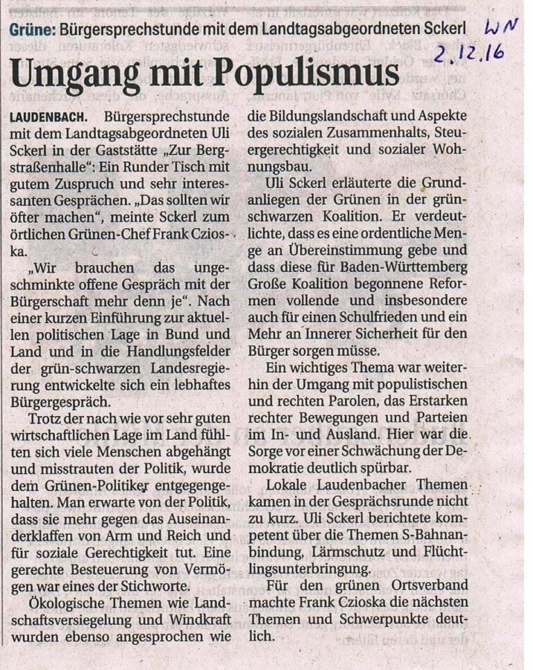 Umgang mit Populismus